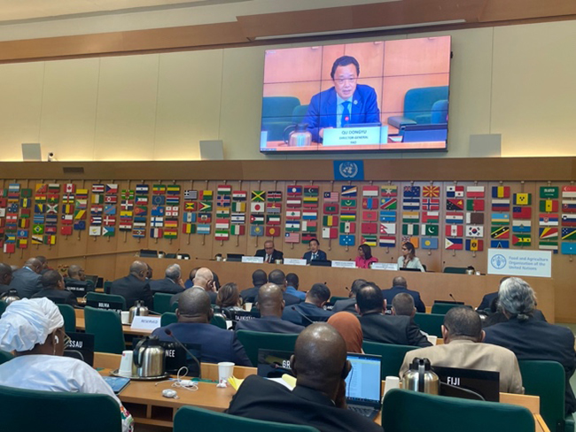 Ambassador Hmway Hmway Khyne participated in the High-Level Ministerial Event “Transforming Agrifood Systems to achieve the 2030 Agenda: Harnessing the potential of Small Island Developing States, Least Developing Countries, and Landlocked Developing Countries”