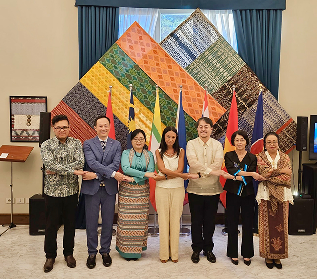 Myanmar Embassy in Rome participated in the 56th Anniversary of the ASEAN Day Celebration