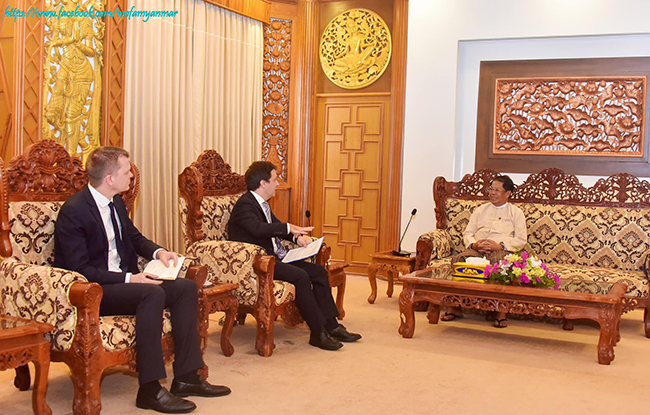 Deputy Prime Minister and Union Minister for Foreign Affairs receives the Chief of Mission of International Organization for Migration Myanmar (22 August 2023)