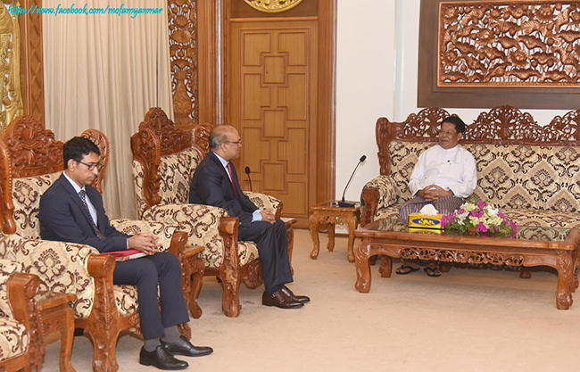 Deputy Prime Minister and Union Minister for Foreign Affairs receives the Bangladeshi Ambassador-designate to Myanmar ( 5 September 2023)