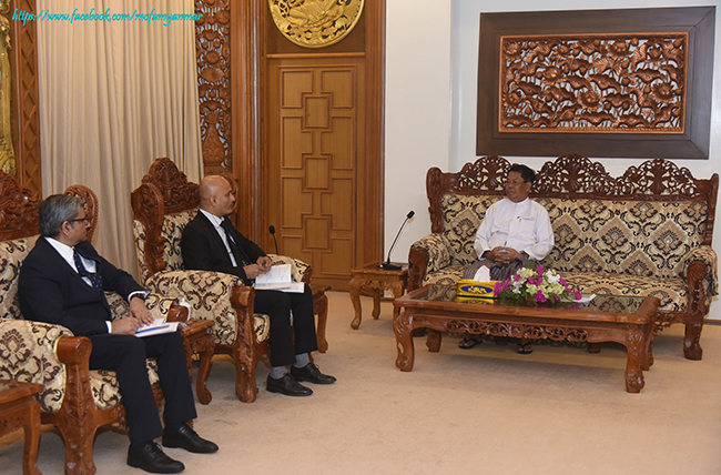 Deputy Prime Minister and Union Minister for Foreign Affairs receives the Head of Office for the United Nations Office for the Coordination of Humanitarian Affairs in Myanmar (5 September 2023)