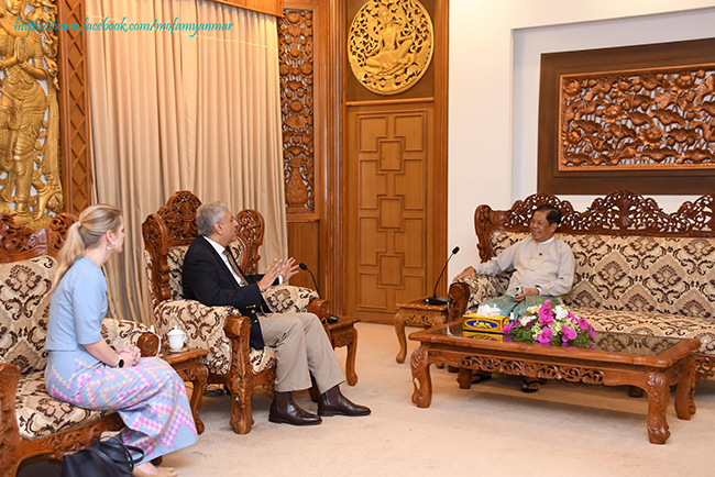 Deputy Prime Minister and the Union Minister for Foreign Affairs receives Regional Director of the United Nations Office for Project Services (UNOPS) Asia Region (21 September 2023)