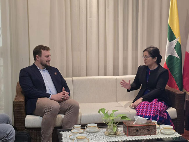 Ambassador Hmway Hmway Khyne received Associate Professor Lorenzo Maria Pacini